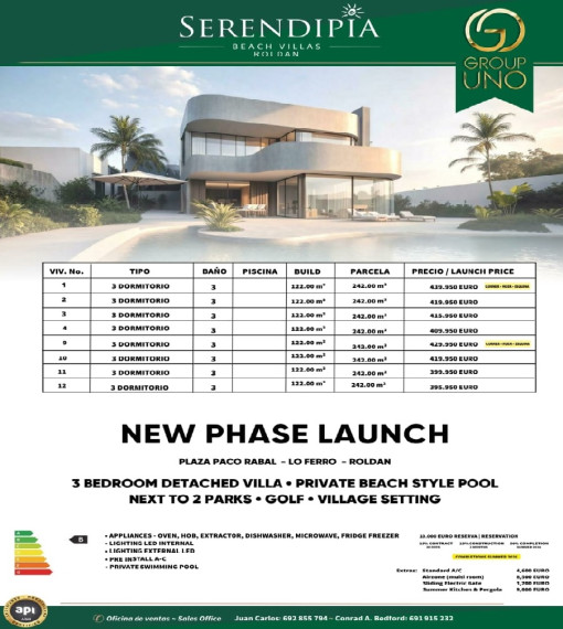 Villa Cristina – luxusní vily u golfu a pláže, Roldán