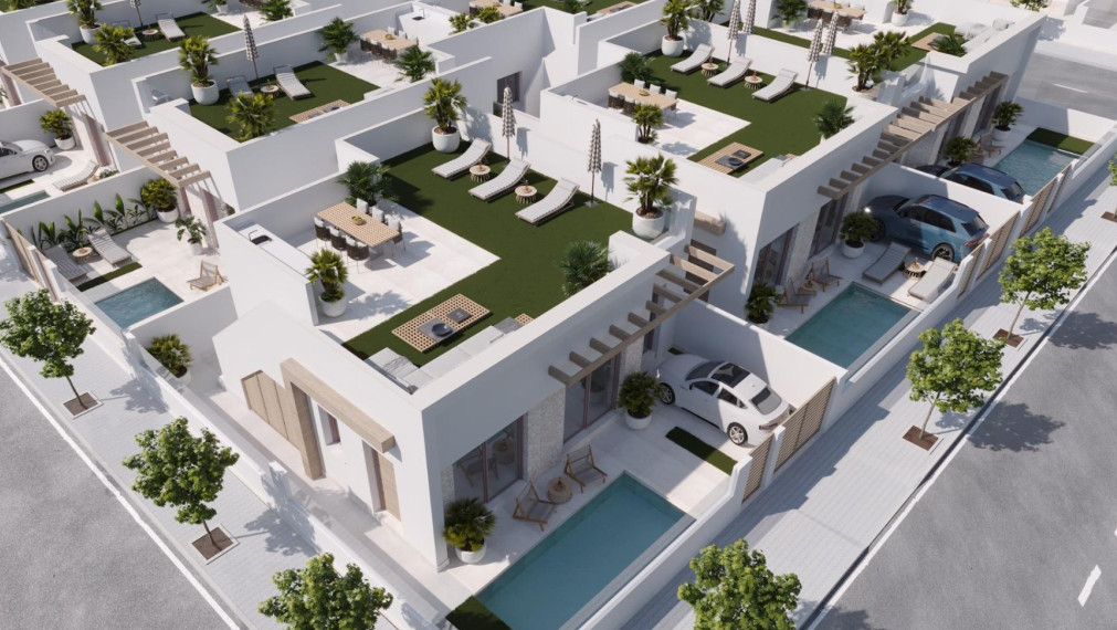 Nové řadové vily s bazénem – Roldán, Torre Pacheco