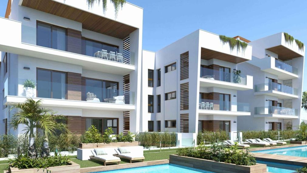 Moderní středomořské byty s bazénem a terasou – Los Alcázares