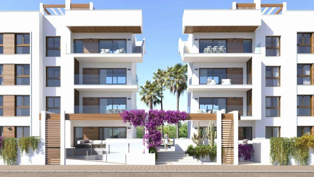 Moderní středomořské byty s bazénem a terasou – Los Alcázares