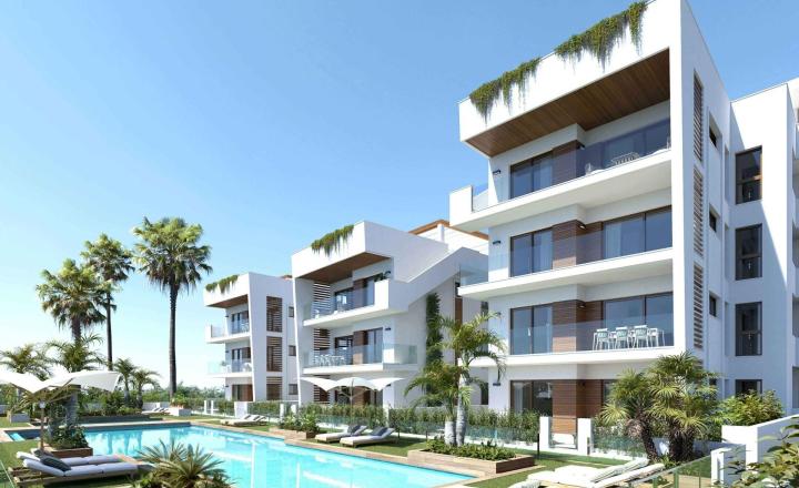 Moderní středomořské byty s bazénem a terasou – Los Alcázares